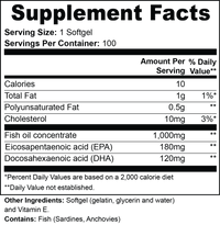 Omega-3 EPA 180mg + DHA 120mg